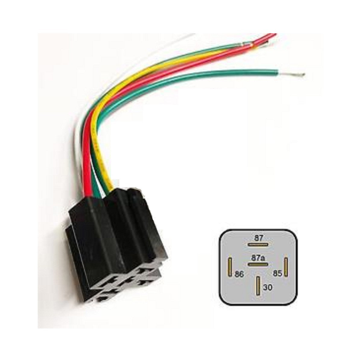 Base pour relais 80 A avec fils 12 AWG