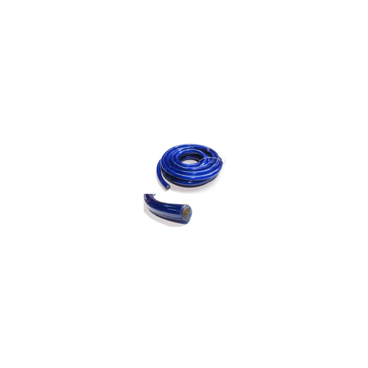 Câble d'alimentation pour auto, 10AWG, CCA, OD:5.5mm, Bleu, 250 pi.