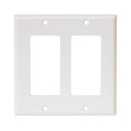 Plaque murale Decora 2 dispositifs, plastique, blanc