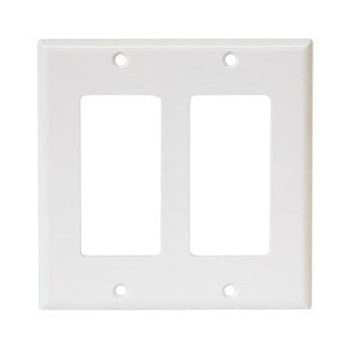 Plaque murale Decora 2 dispositifs, plastique, blanc