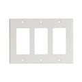 Plaque murale Decora 3 dispositifs, plastique, blanc