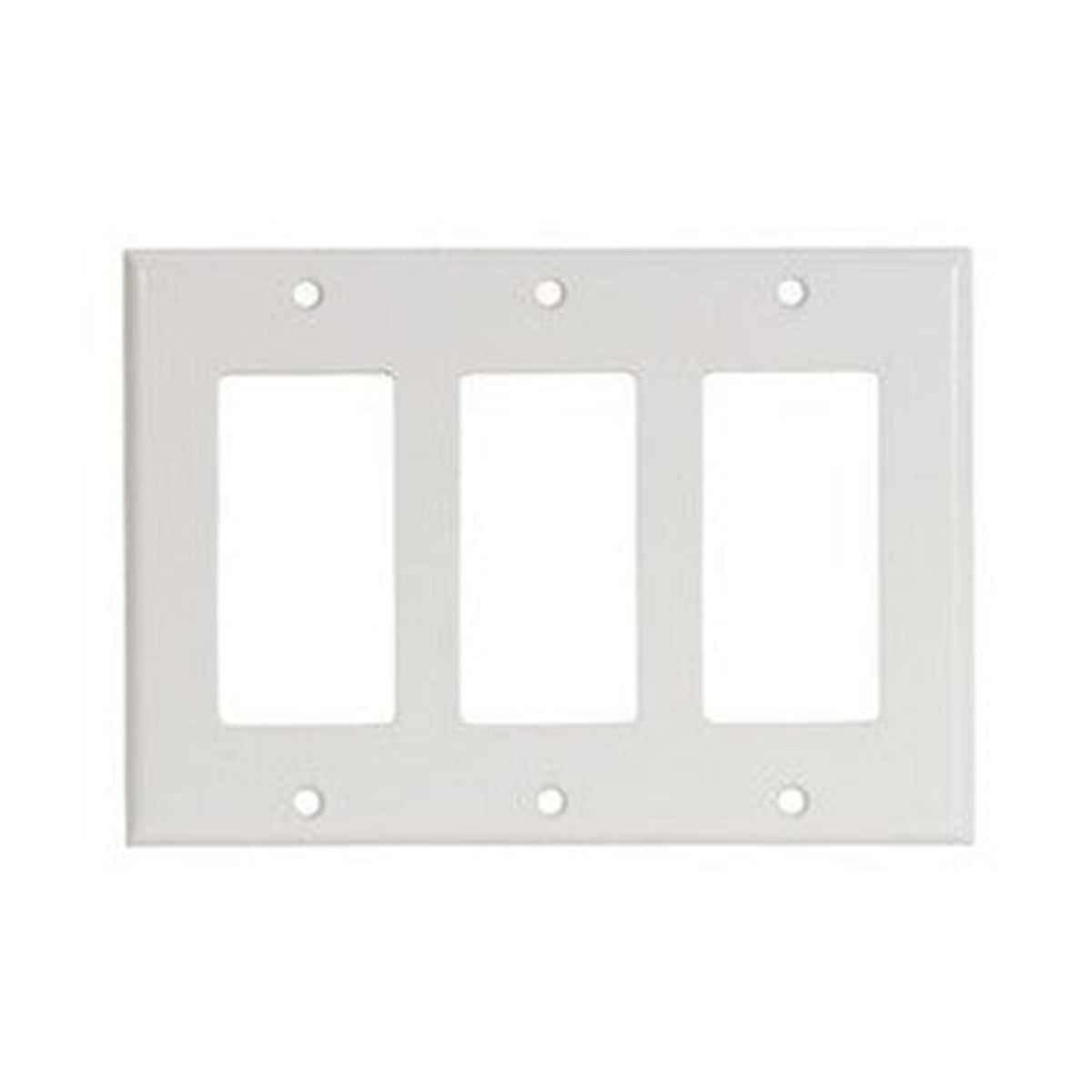 Plaque murale Decora 3 dispositifs, plastique, blanc