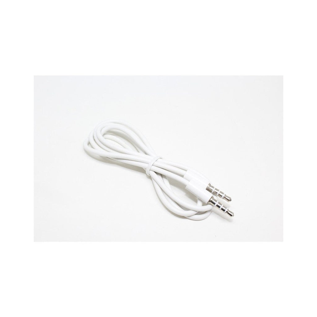 Câble audio stéréo 3,5 mm mâle à mâle, 3 contacts, 3 pi, blanc