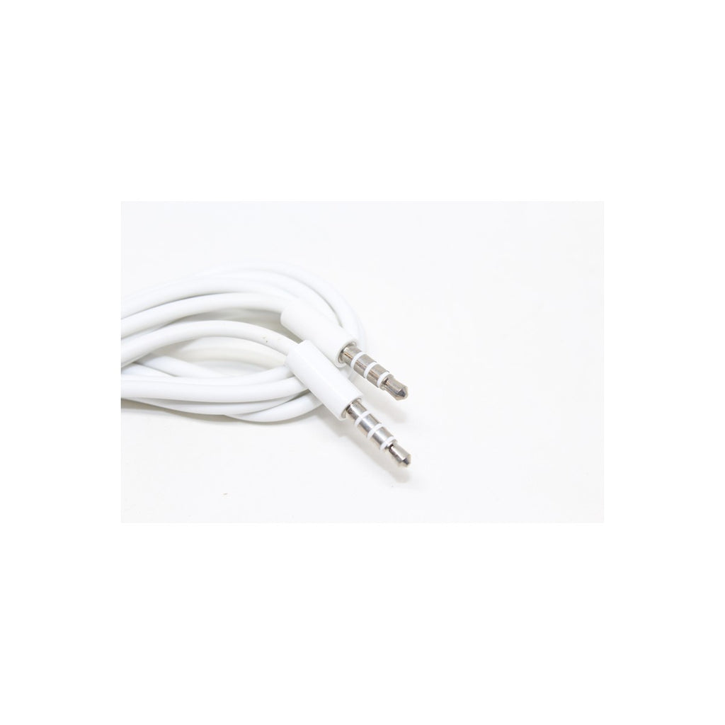 Câble audio stéréo 3,5 mm mâle à mâle, 3 contacts, 6 pi, blanc