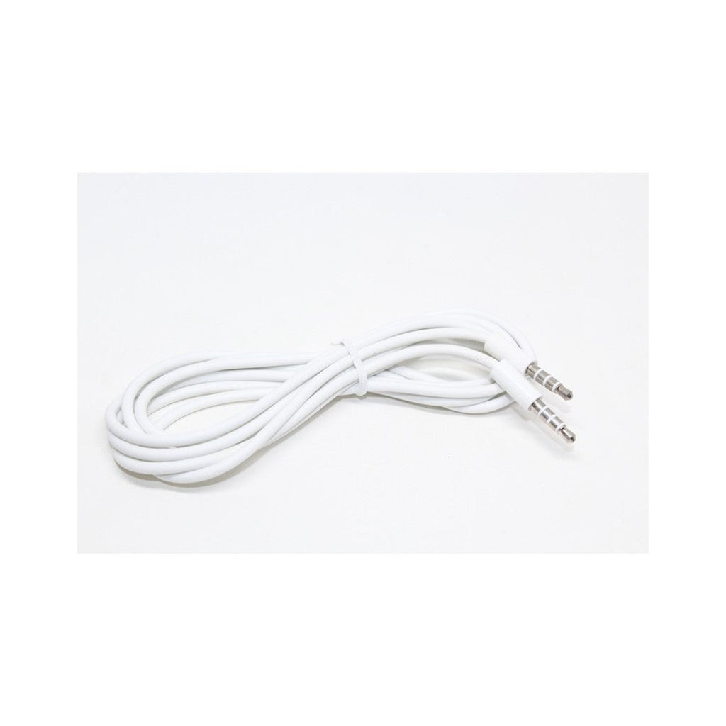 Câble audio stéréo 3,5 mm mâle à mâle, 3 contacts, 6 pi, blanc
