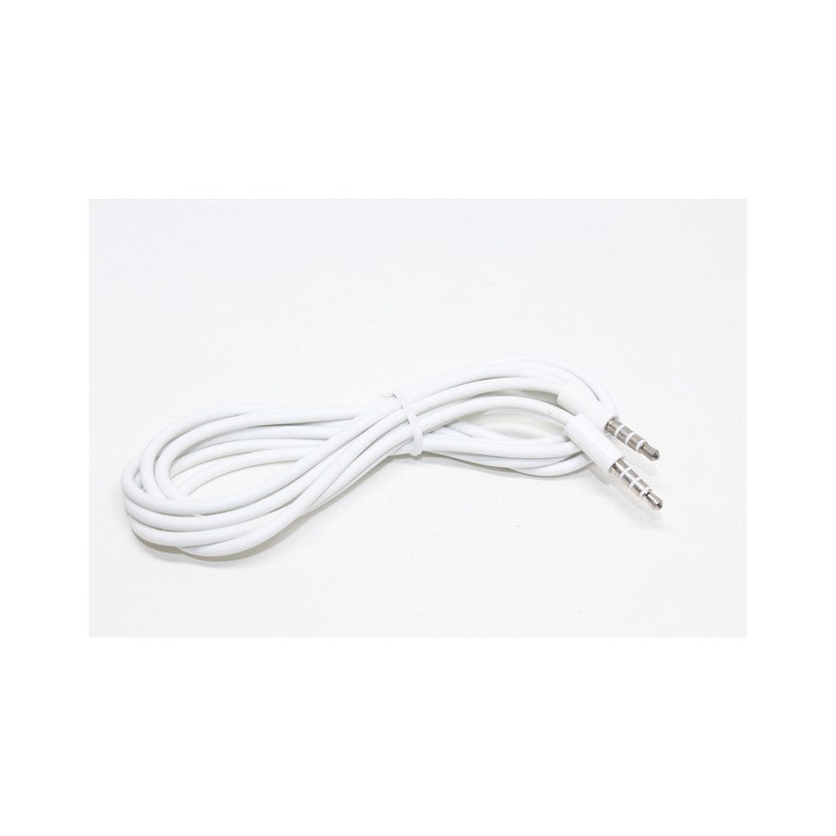 Câble audio stéréo 3,5 mm mâle à mâle, 3 contacts, 6 pi, blanc