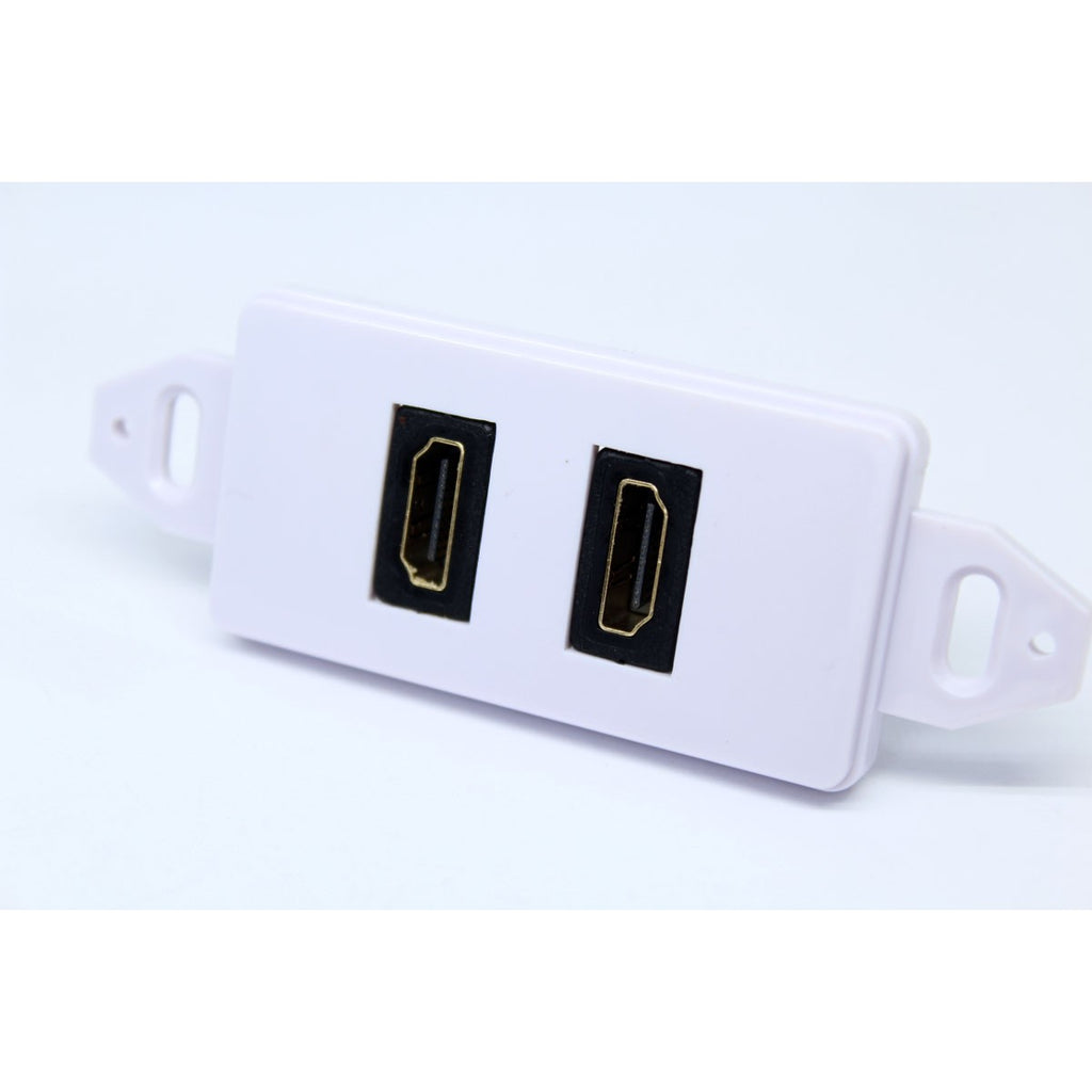 Plaque murale HDMI double (2 ports), 4K, modèle 02857