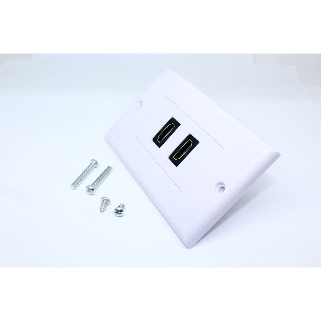 Plaque murale HDMI double (2 ports), 4K, modèle 02857