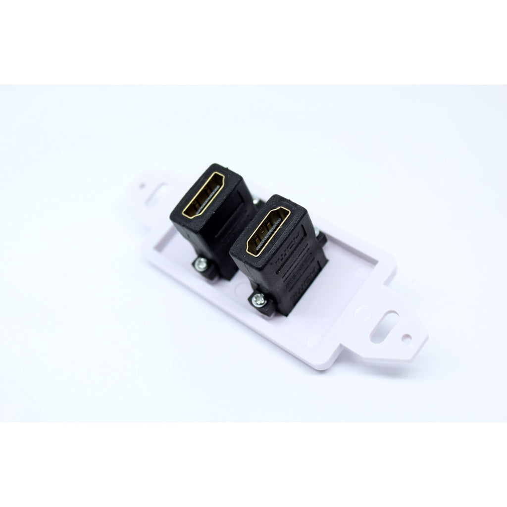 Plaque murale HDMI double (2 ports), 4K, modèle 02857