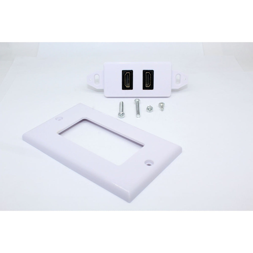 Plaque murale HDMI double (2 ports), 4K, modèle 02857