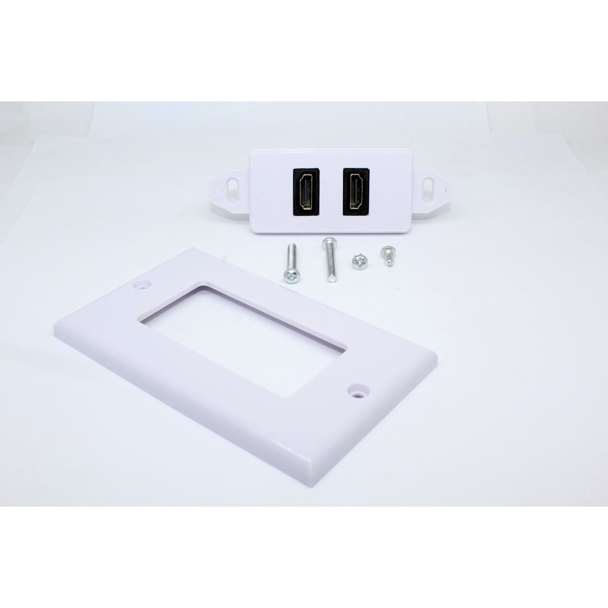 Plaque murale HDMI double (2 ports), 4K, modèle 02857
