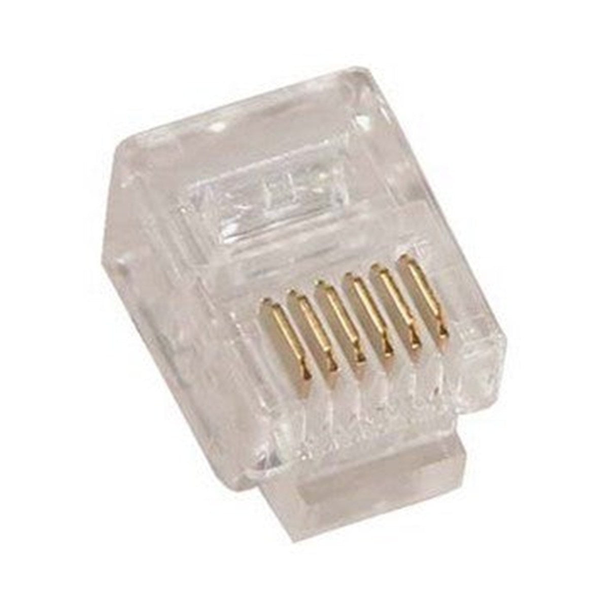 Connecteurs RJ12 6P6C plaqués or, sac de 100