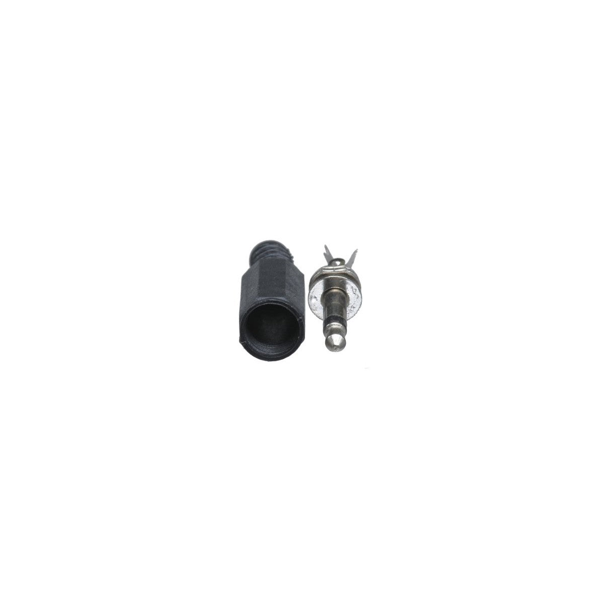 Fiche 3,5 mm mono mâle à souder, nickel