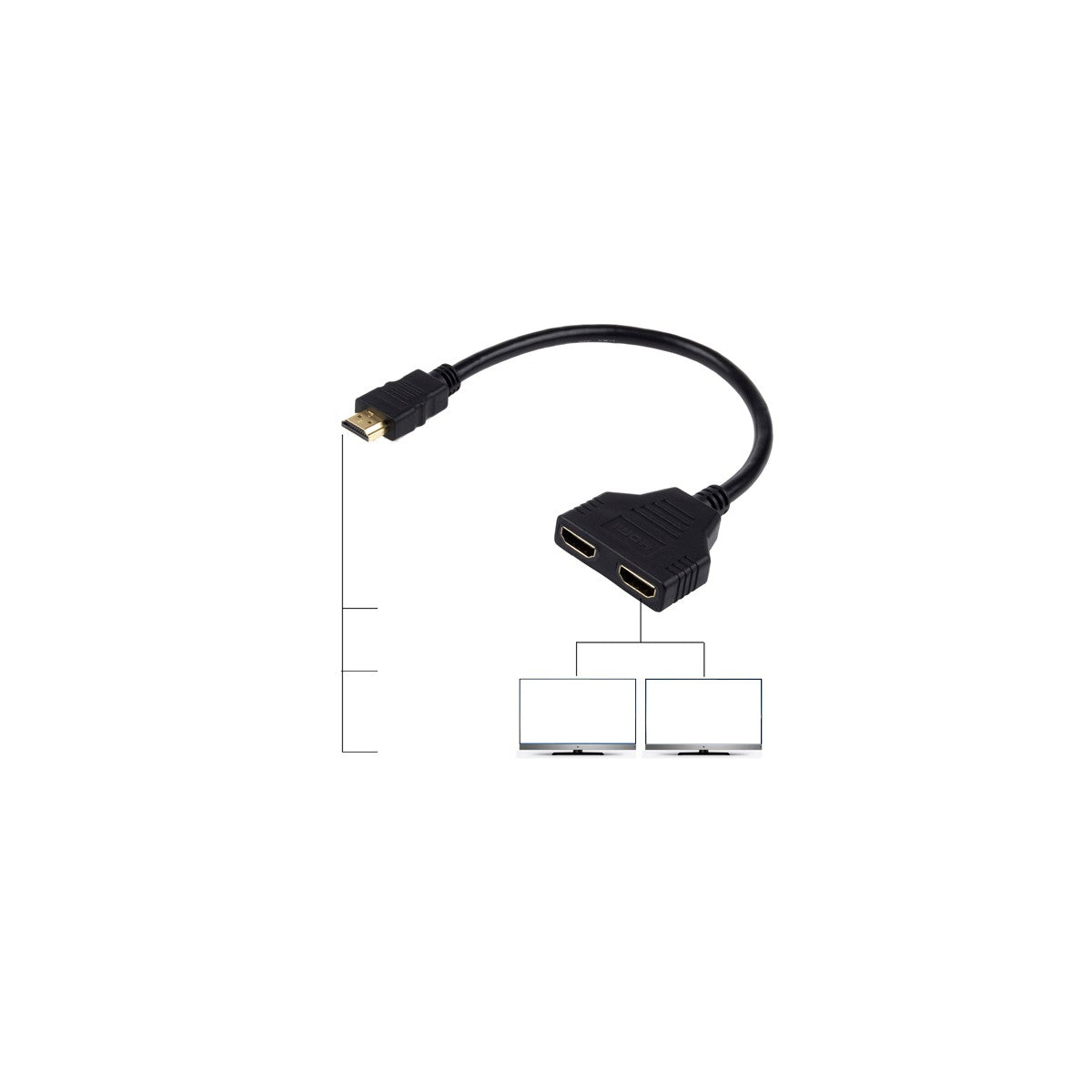 Répartiteur HDMI mince, 1 mâle vers 2 femelles