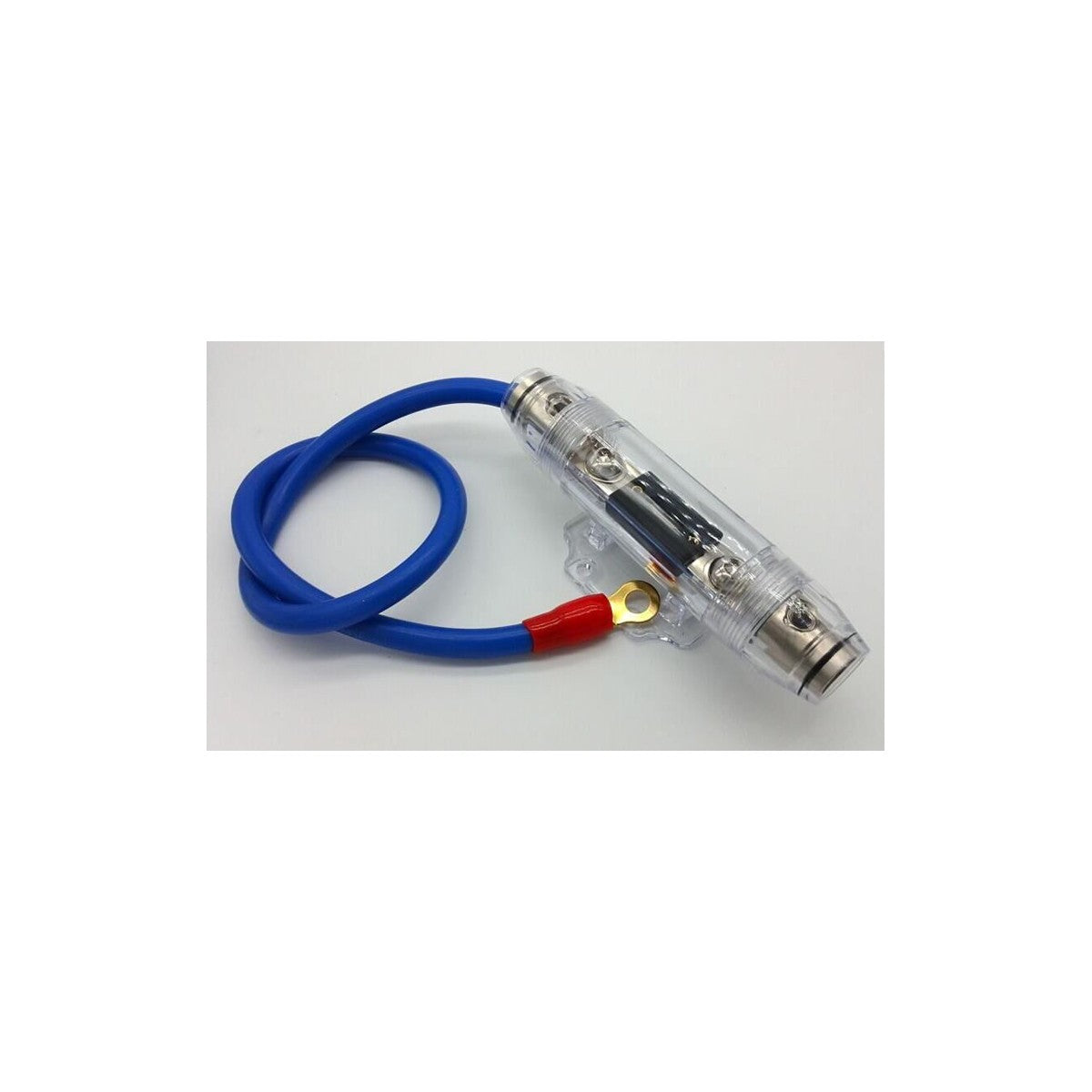 Porte-fusible avec fusible 250A, fil bleu 12", ANL, 0GA, Terminal 3/8 Gold