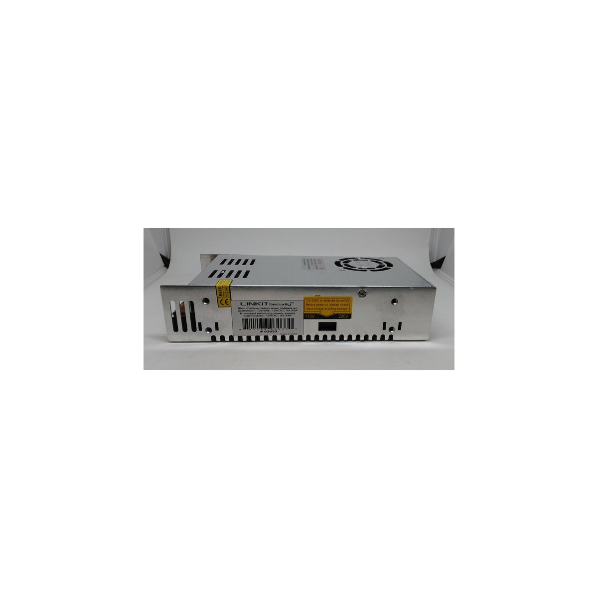 Bloc d'alimentation 12 V CC 33 A, boîtier aluminium, certifié