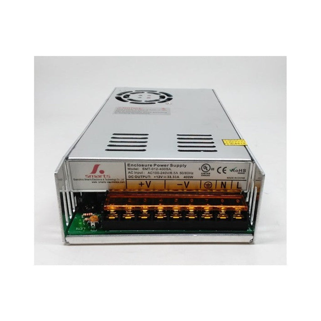 Bloc d'alimentation 12 V CC 33 A, boîtier aluminium, certifié
