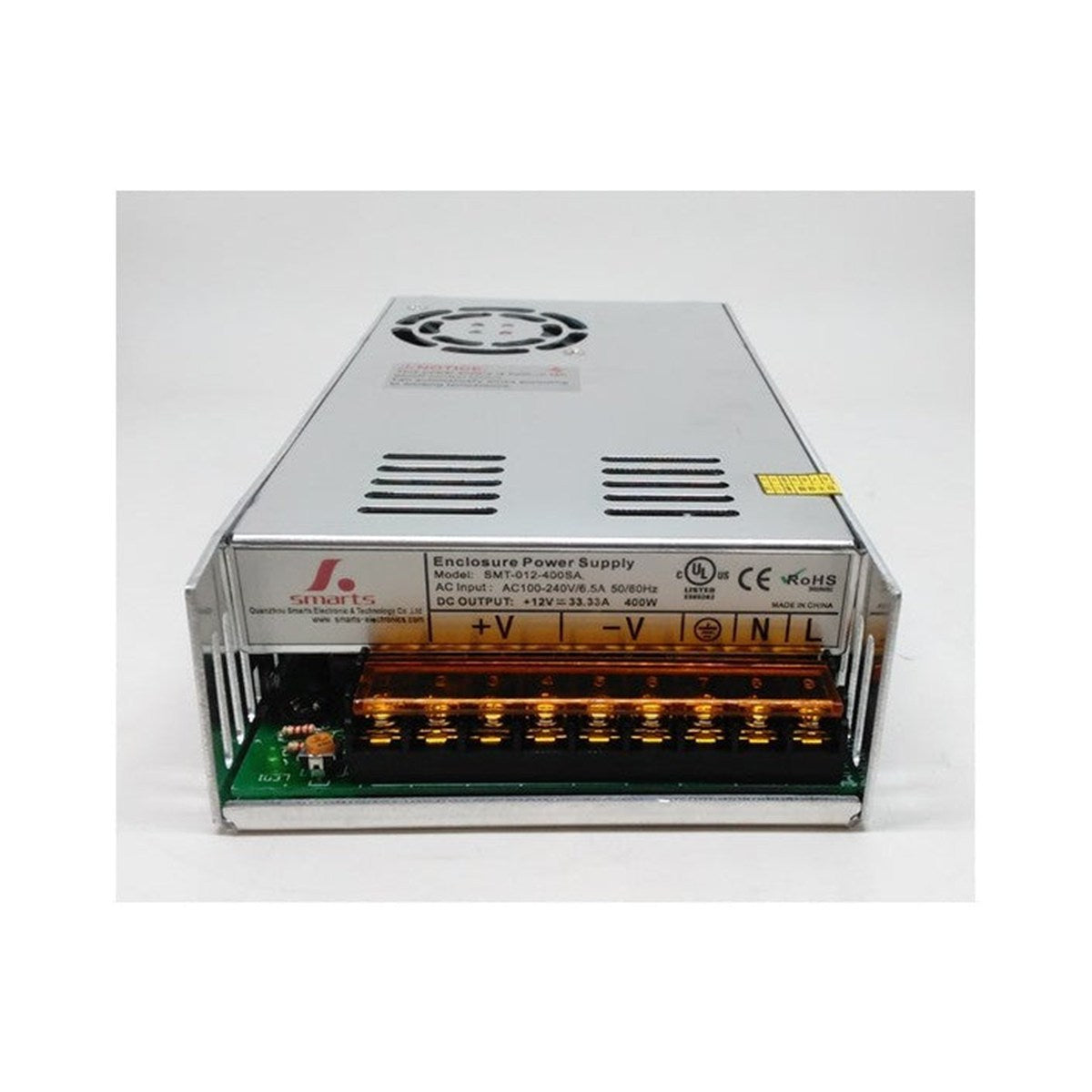 Bloc d'alimentation 12 V CC 33 A, boîtier aluminium, certifié