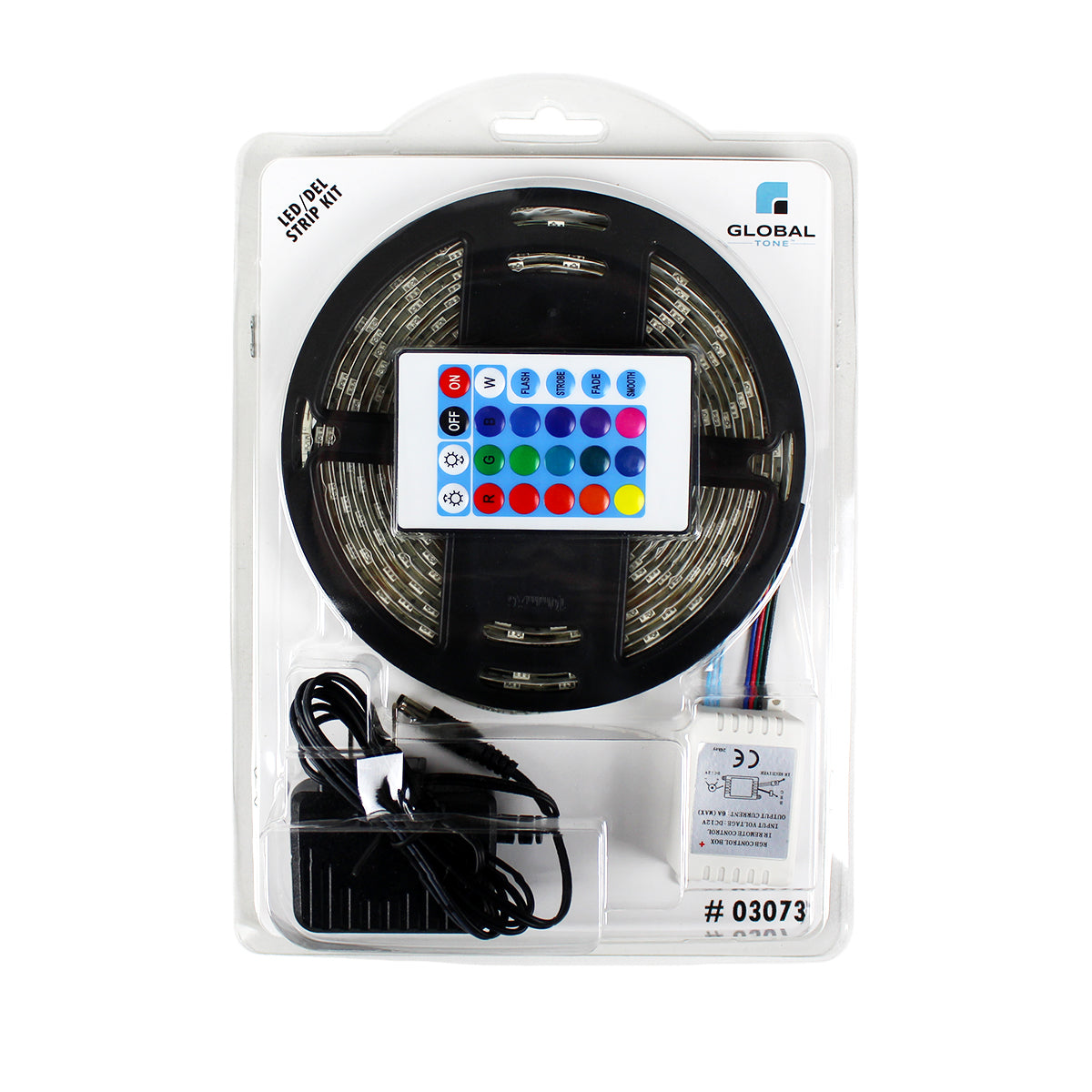 Ensemble ruban DEL RGB 5050, 5 m, avec contrôleur et alimentation, IP65
