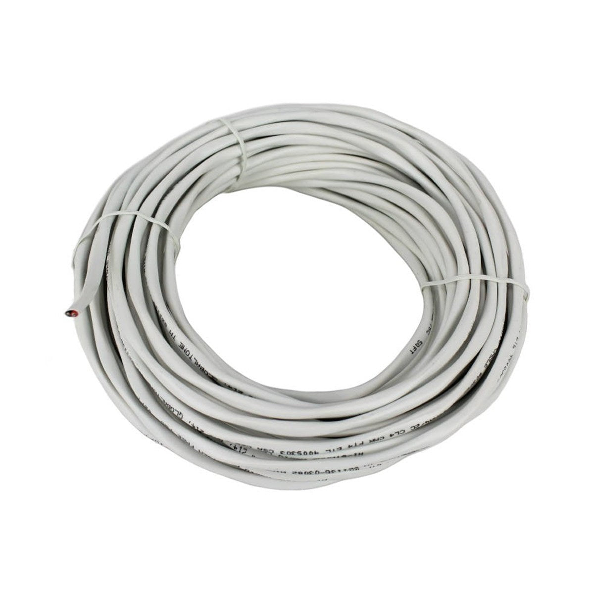 Fil de haut-parleurs intramural 2 x 16 AWG, CCA, blanc, 100 pi