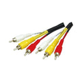 Câble composite RCA audio-vidéo, 3 fiches mâle à mâle, 3 pi, coaxial