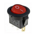 Interrupteur à bascule rond lumineux, 12 V CC, 10 A, rouge