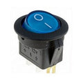 Interrupteur à bascule rond lumineux, 12 V CC, 10 A, bleu