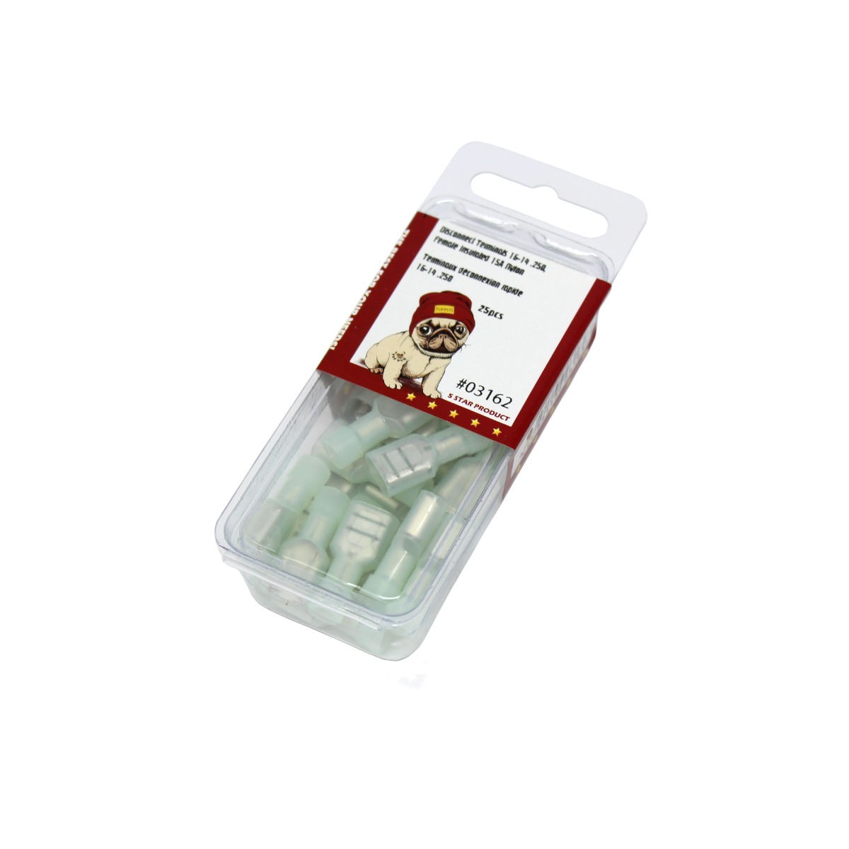 Cosses à déconnexion rapide femelles 0,250 po, 16-14 AWG, nylon, 15 A, sac de 25