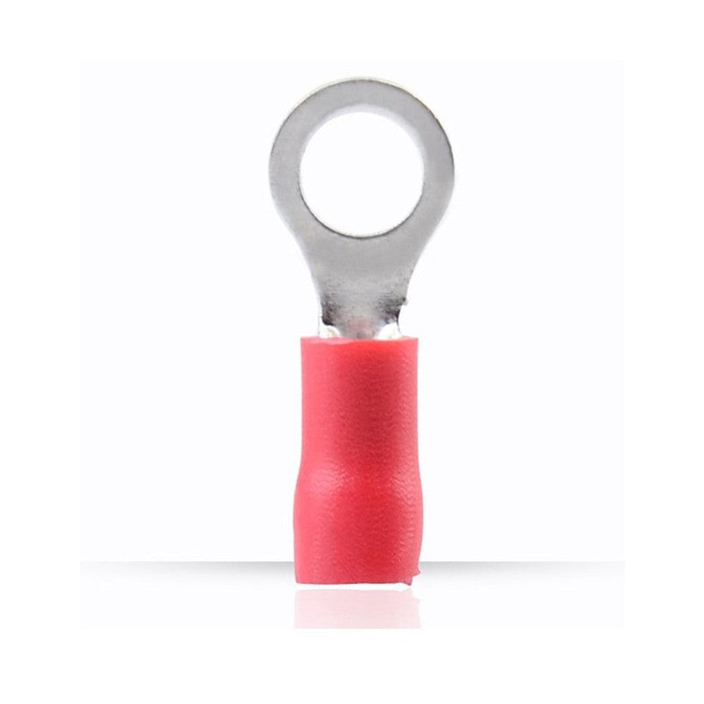 Cosses à anneau 3/8 po, 22-16 AWG, vinyle, rouge, sac de 25