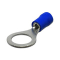 Cosses à anneau 3/8 po, 16-14 AWG, vinyle, bleu, sac de 25
