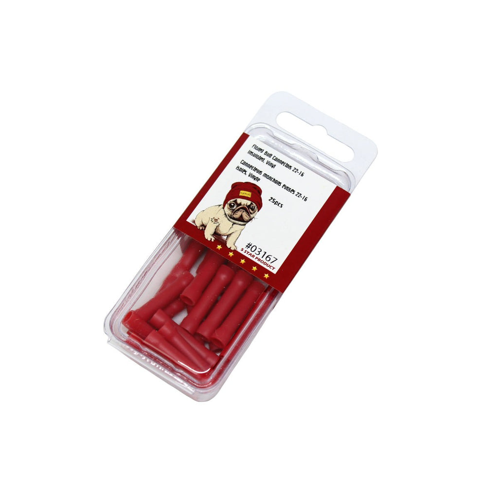 Manchons de raccordement évasés 22-16 AWG, vinyle, rouge, sac de 25