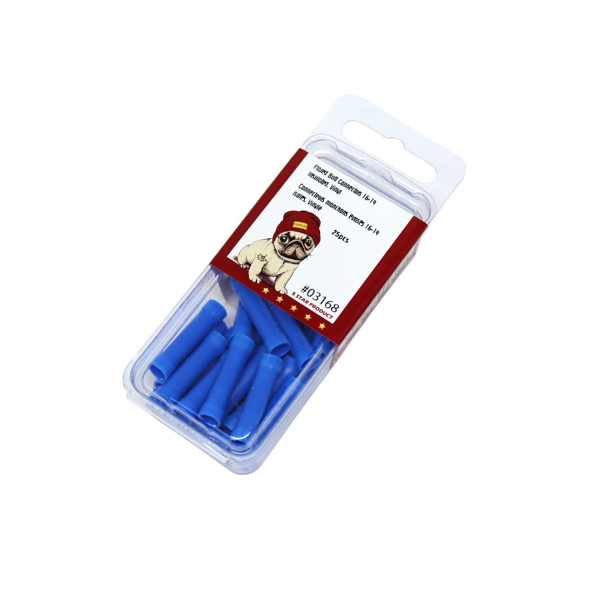 Manchons de raccordement évasés 16-14 AWG, vinyle, bleu, sac de 25