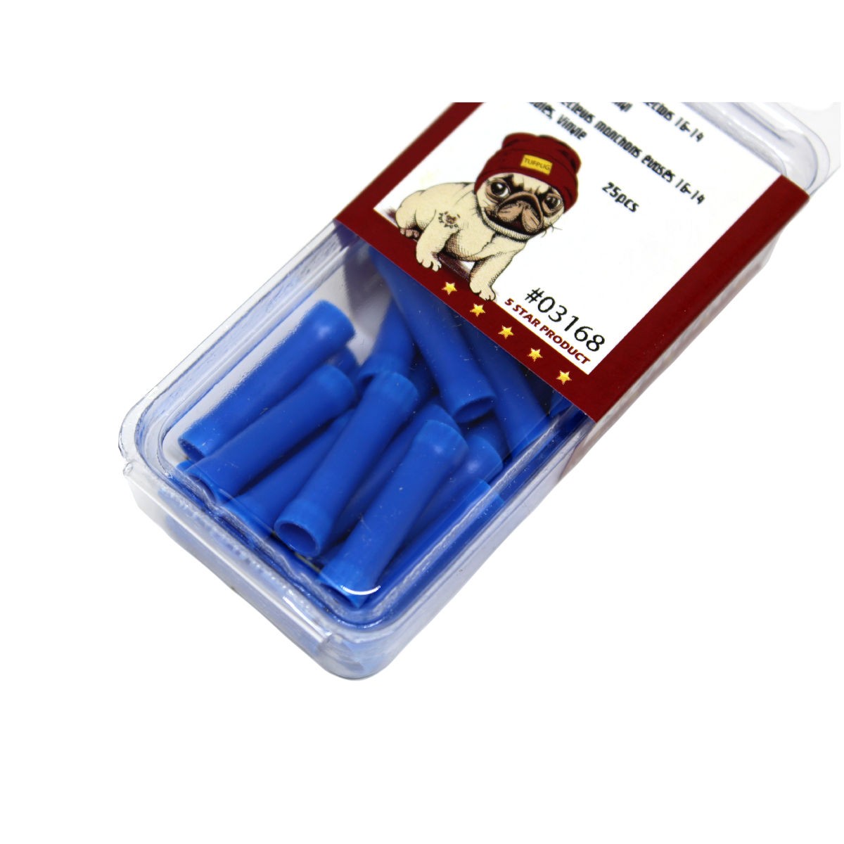 Manchons de raccordement évasés 16-14 AWG, vinyle, bleu, sac de 25