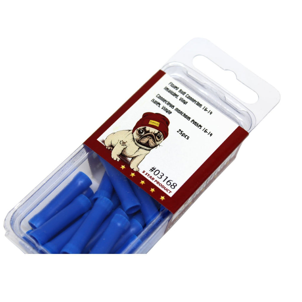Manchons de raccordement évasés 16-14 AWG, vinyle, bleu, sac de 25