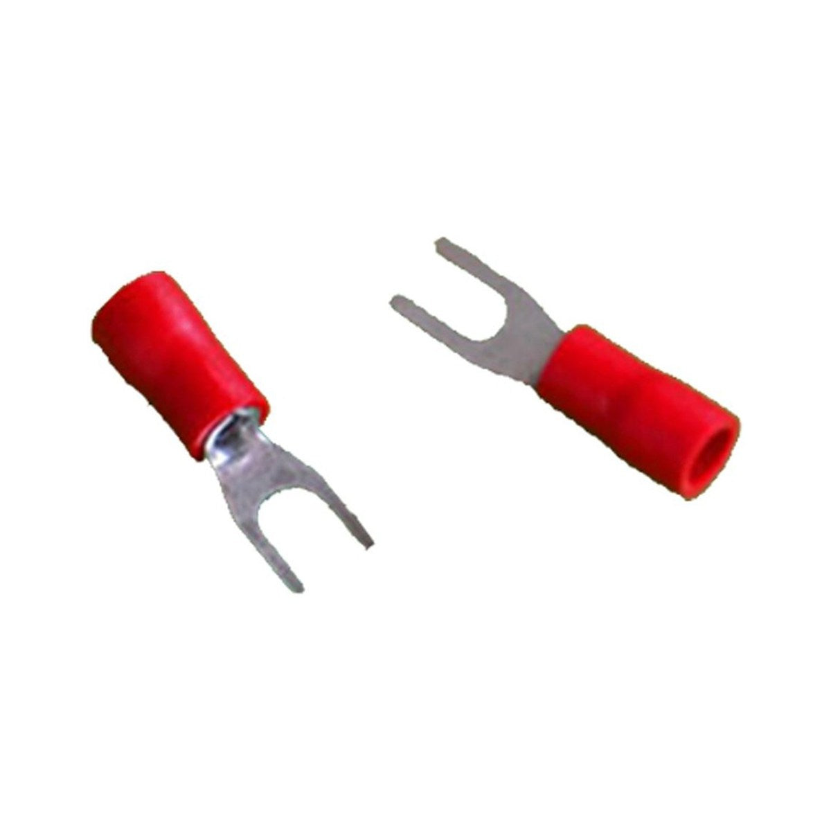 Cosses à fourche n° 4, 22-16 AWG, vinyle, rouge, sac de 25