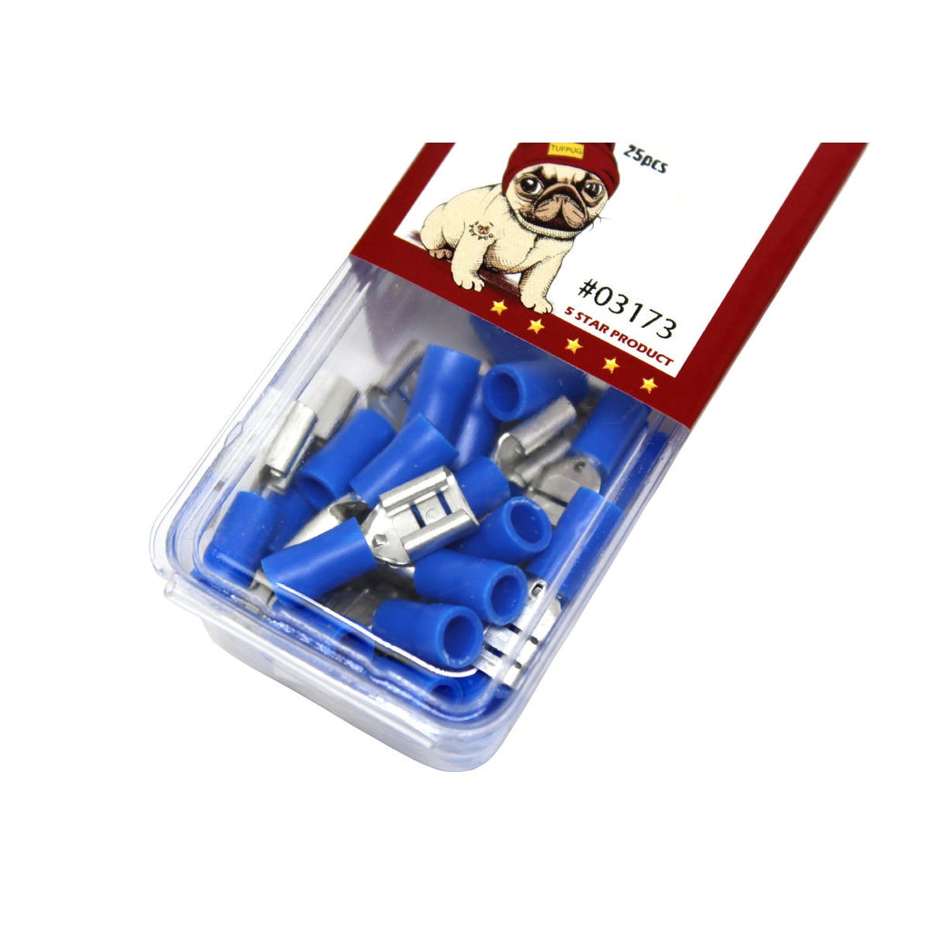 Cosses à déconnexion rapide femelles 0,250 po, 16-14 AWG, vinyle, sac de 25