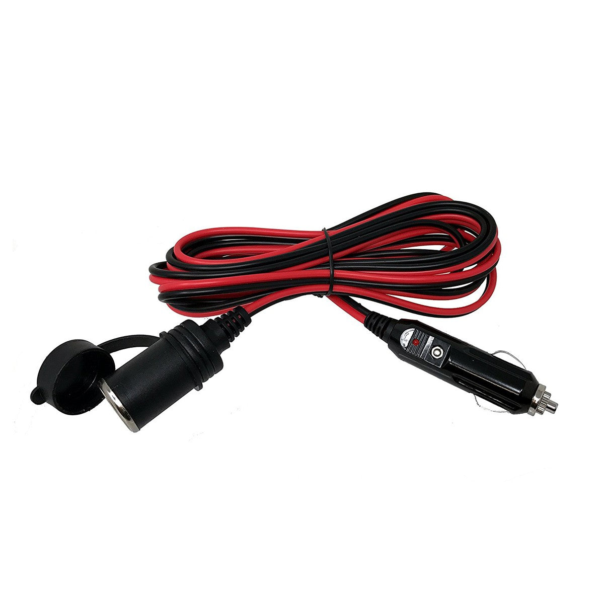 Rallonge d'allume-cigare 12 pi, fusible 15 A, témoin DEL, 16 AWG cuivre