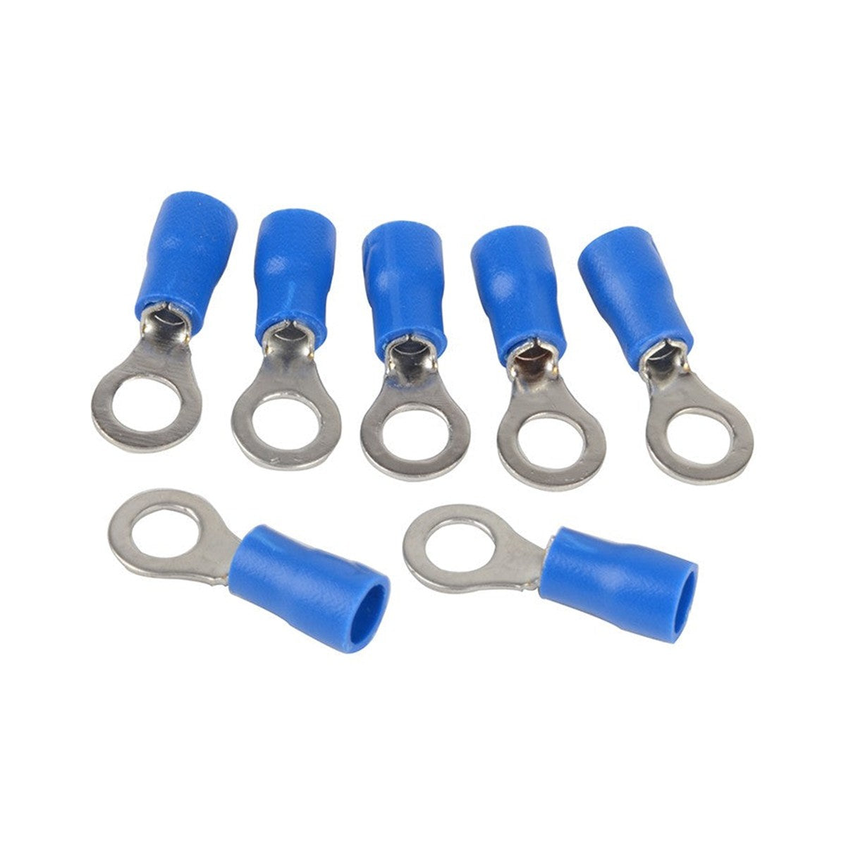 Cosses à anneau n° 10, 16-14 AWG, vinyle, bleu, sac de 25