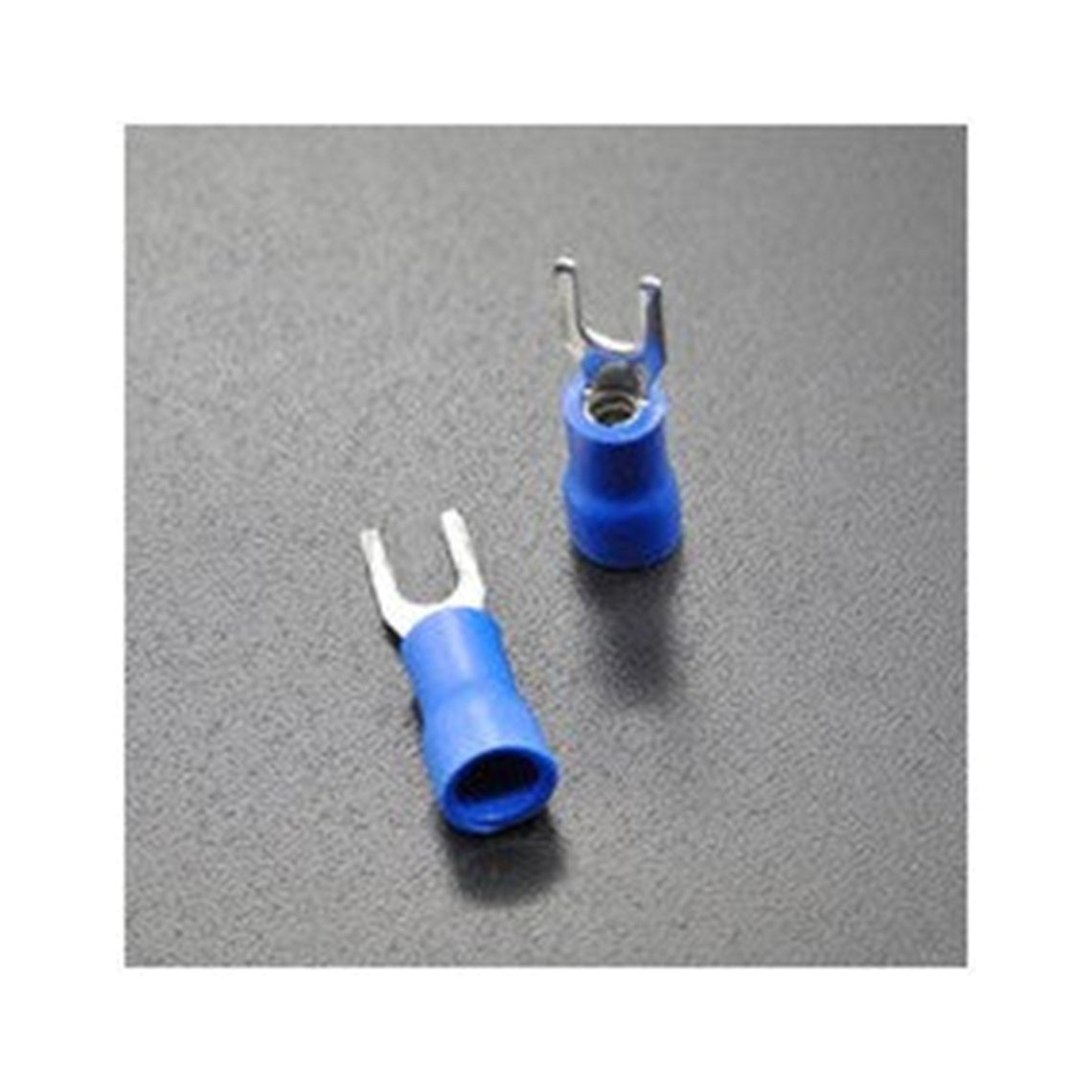 Cosses à fourche n° 6, 16-14 AWG, vinyle, bleu, sac de 25