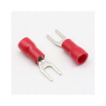 Cosses à fourche n° 10, 22-16 AWG, vinyle, rouge, sac de 25