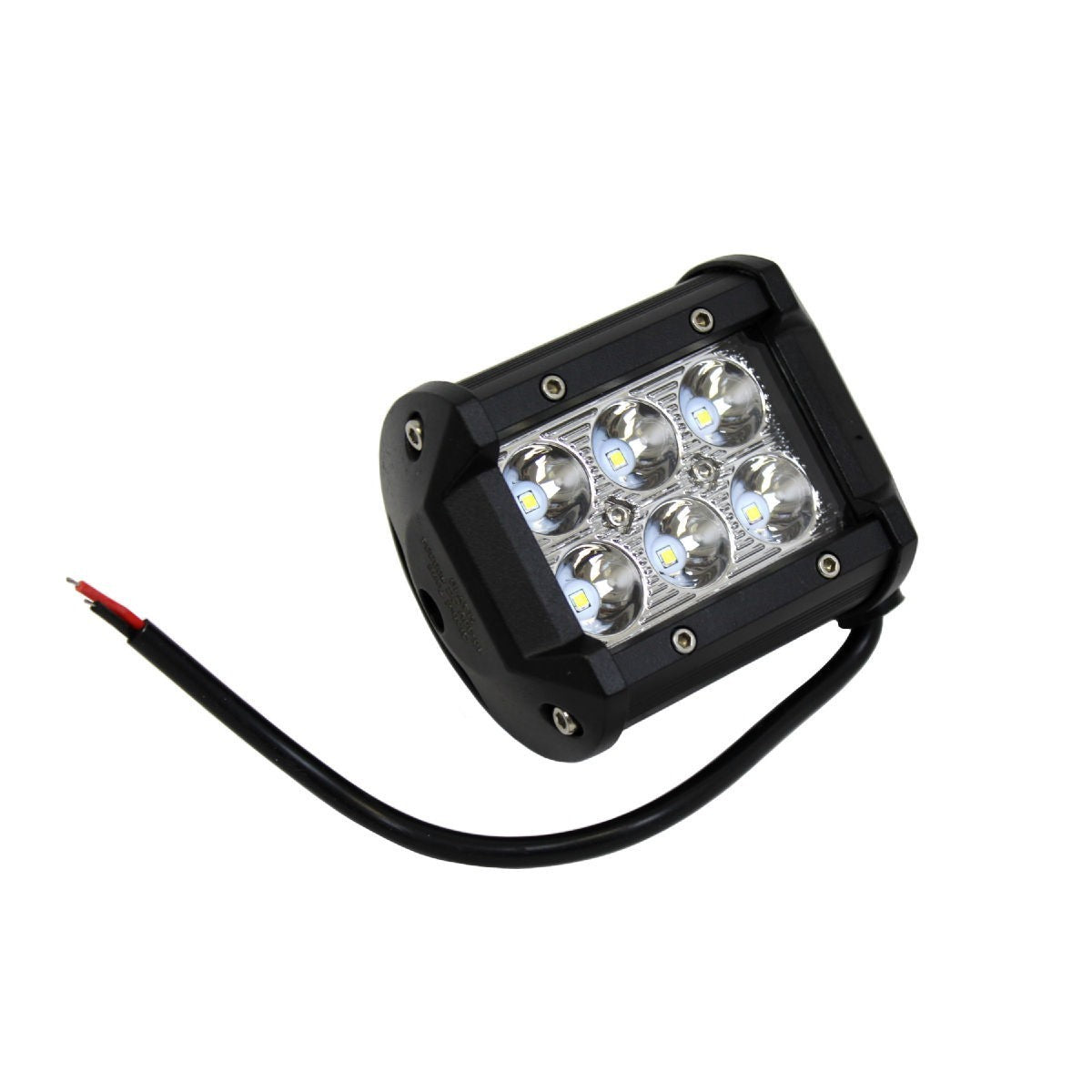 Barre lumineuse 6 DEL, 18 W, 1500 lm, 10-30 V CC, IP67, faisceau étroit
