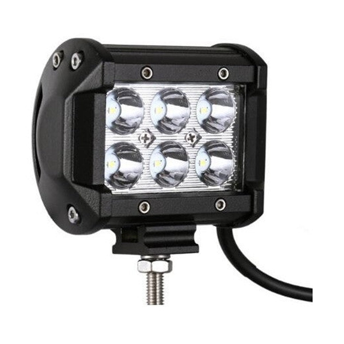 Barre lumineuse 6 DEL, 18 W, 1500 lm, 10-30 V CC, IP67, faisceau étroit