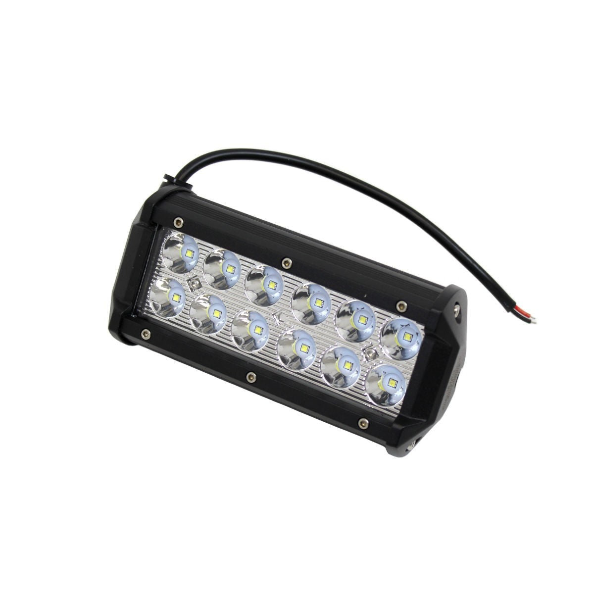 Barre lumineuse 12 DEL, 36 W, 3000 lm, 10-30 V CC, IP67, faisceau étroit