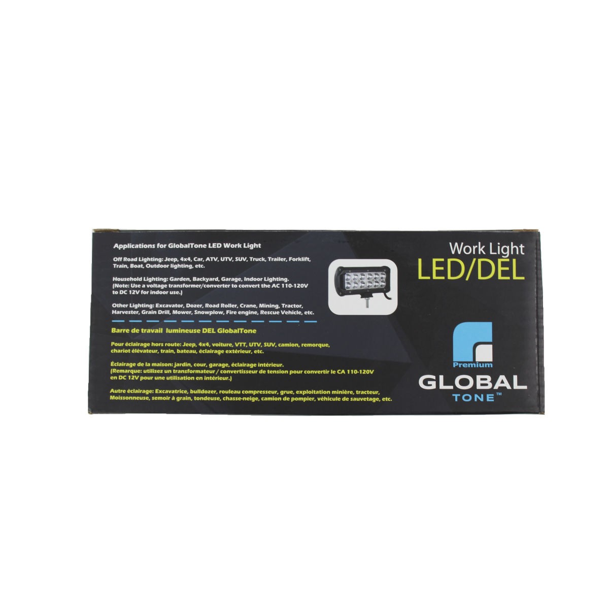 Barre lumineuse 12 DEL, 36 W, 3000 lm, 10-30 V CC, IP67, faisceau étroit