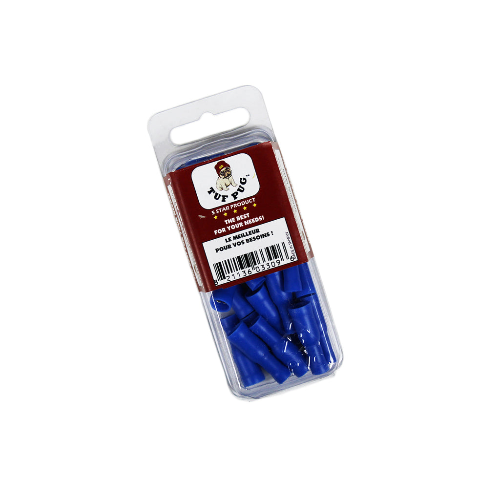 Cosses balle femelles 0,156 po, 16-14 AWG, vinyle, bleu, sac de 25