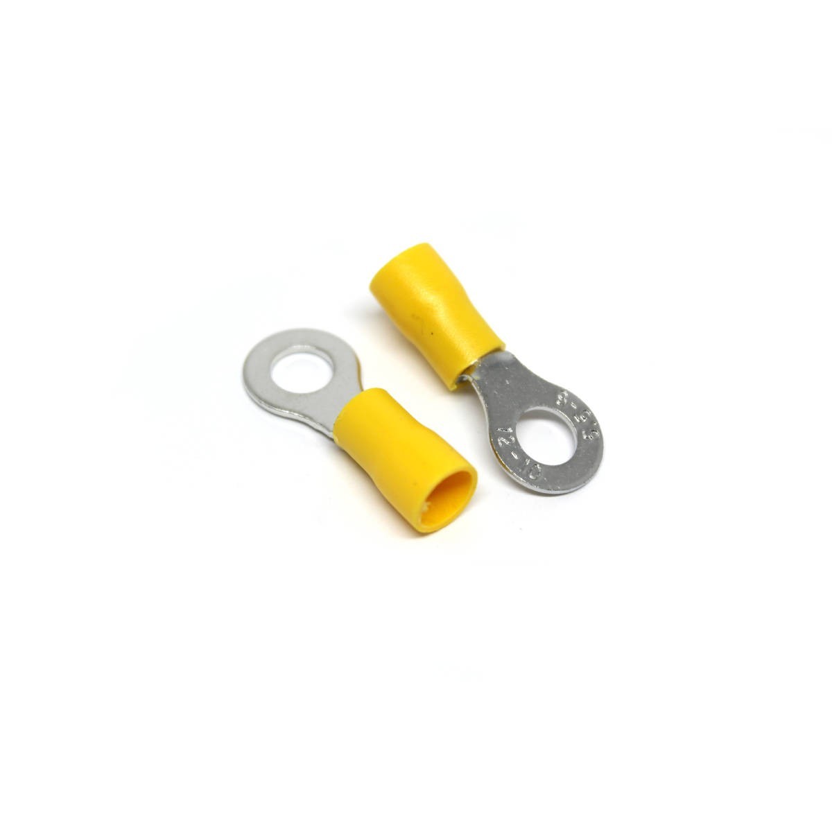 Cosses à anneau 1/4 po, 12-10 AWG, vinyle, jaune, sac de 25