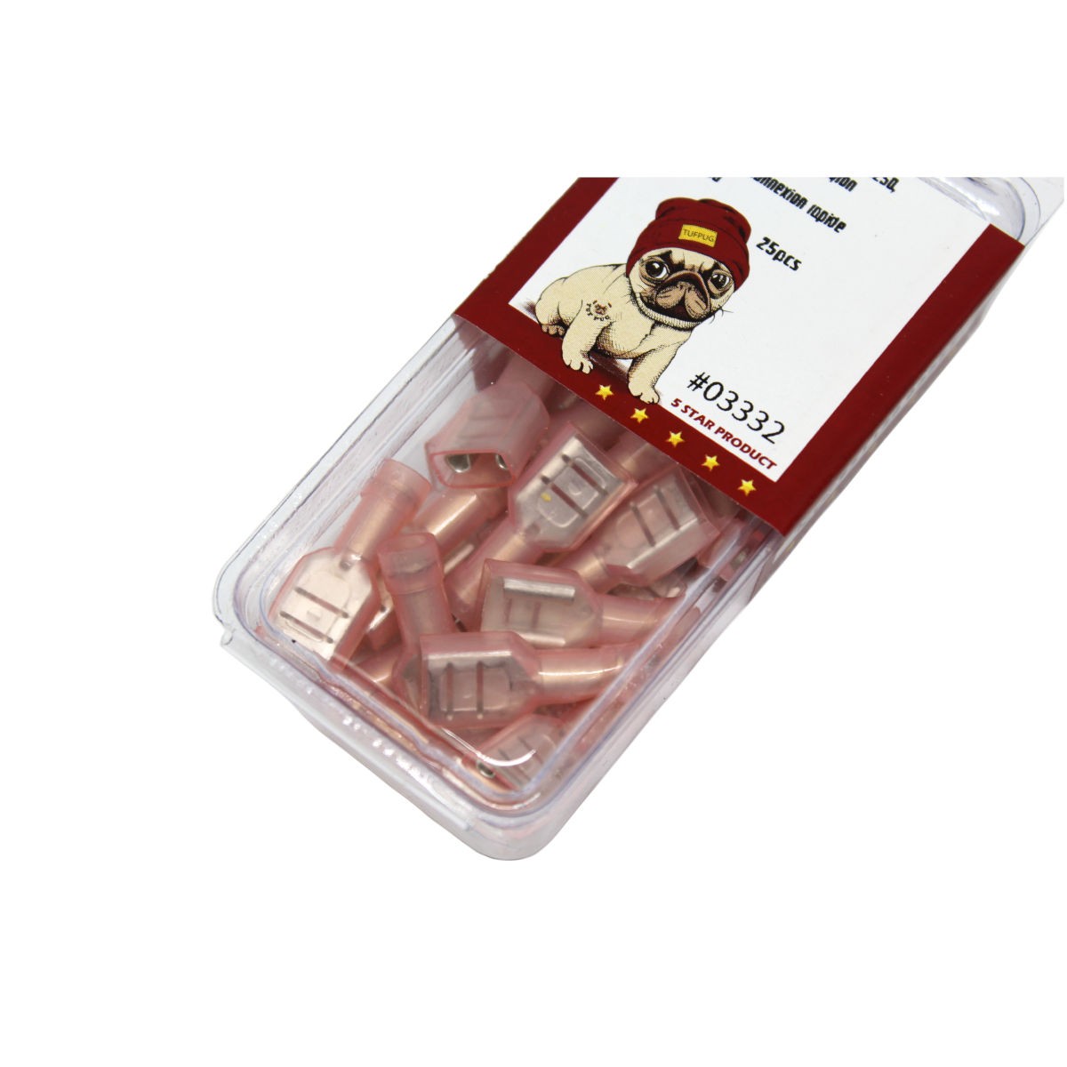 Cosses à déconnexion rapide femelles 0,250 po, 22-18 AWG, nylon, 10 A, sac de 25