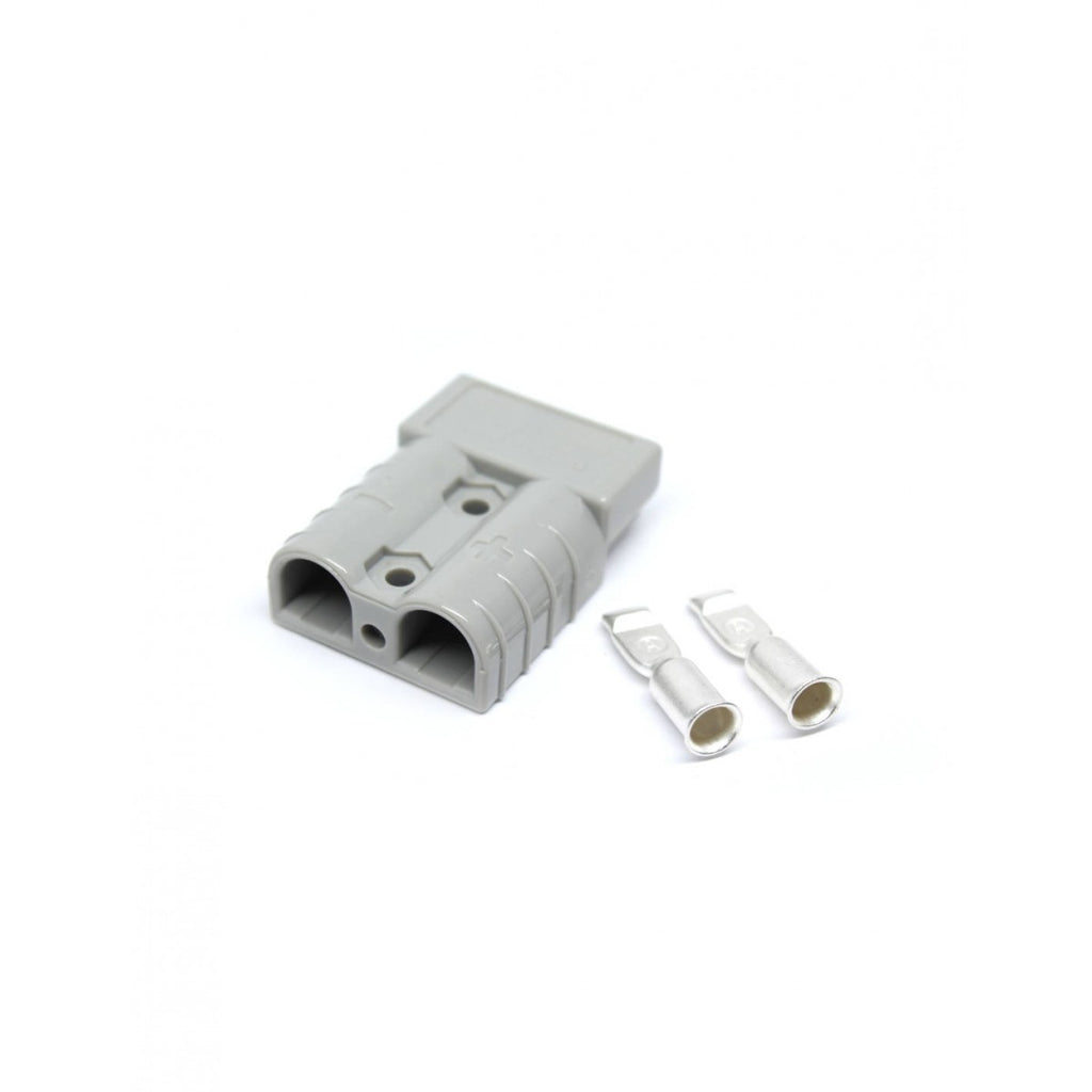 Connecteur Anderson 50 A avec contacts, 6 AWG, gris