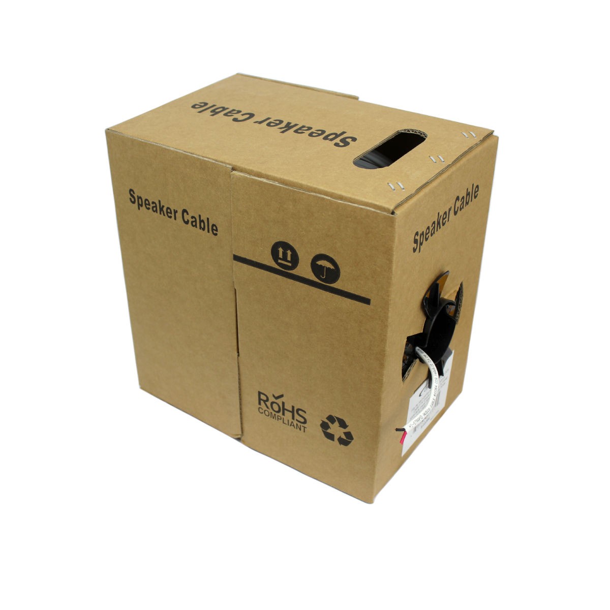 Fil de haut-parleurs intramural 2 x 14 AWG, CCA, blanc, 500 pi