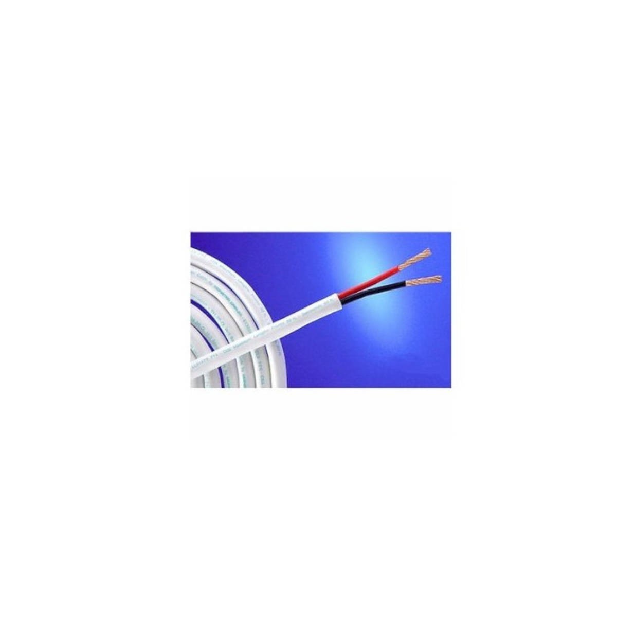 Fil de haut-parleurs intramural 2 x 16 AWG, CCA, blanc, 500 pi